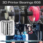 해미 50개 608-2r 볼 베어링 8x22x7mm 3D 프린터 스케이트보드 전기 모터 스쿠터용 이중 고무 밀폐 깊은 홈 50