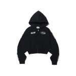 프리덤 FREEDOM 우먼스 크롭 레터링 후드집업3color Melange S