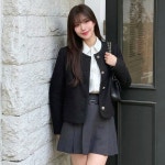 로엠 올데이자켓 칼라리스 트위드 자켓 RMJKG23S99