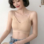캡 탈부착 교환 편하게 입는 여성 스트랩 브라탑 스포츠 나시 요가복 여자 민소매