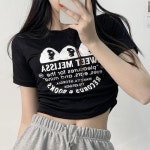 도프컴퍼니 | 도프 프린팅 크롭 셔링 반팔 티셔츠