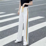 Ecalo 여름 와이드 하이웨스트 바지
