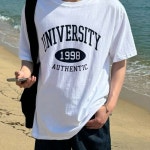 네버두와이 1998 자수 프린팅 반팔 티셔츠