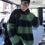 캔더 스트라이프 루즈핏 니트