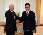 이 대통령 지미 카터 전 미국 대통령 면담