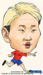 김성곤의 캐리커처-축구선수 이천수