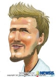김성곤의 캐리커처-축구선수 데이비드 베컴