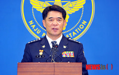 브리핑하는 이명호 서장