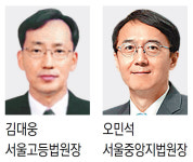 서울고법원장 김대웅-중앙지법원장 오민석