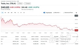 번스타인 목표가 현재의 절반 수준인 120달러 제시, 테슬라 4%↓