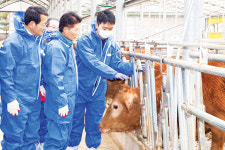 김병원 회장, 구제역 백신 접종상황 점검