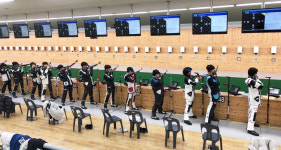 사격 국대 후보선수들, 포항실내사격장서 동계훈련