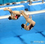 런던 올림픽, 훈련하는 다이빙 선수들