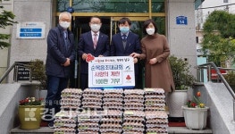 울산 남구 삼산동 순복음초대교회, 부활절을 맞아 마련한 계란 100판을 홀몸노인에게 전달