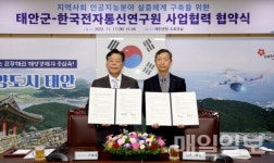 태안군-한국전자통신연구원, 첨단인공지능 분야 실증체계 구축 업무