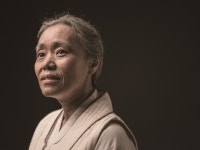 연극 <제향날>의 배우 강애심