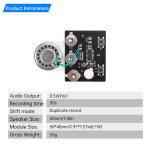 감광성 키 컨트롤 프로그래밍 가능 칩 오디오 모듈 음성 음악 녹음기 보드 30S 사운드 인사 카드 DIY용 ...