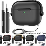 프로 3 케이스 키체인 클리닝 키트 귀여운 음악 셋 디자인 이어폰 보호 커버 3용 Bla For s 3 : ...