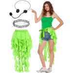 코지파워 3종 가수 영화배우 의상 액세서리 벨리 댄스 투투 스커트 블랙 타투 초커 목걸이 할로윈 코스프레용 ...