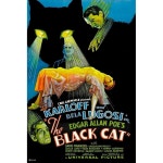 검은 고양이 보리스 칼로프 벨라 루고시 에드가 앨런 포 레트로 빈티지 호러 포스터 공포 영화 상품 장식 으스...