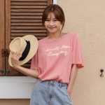 엘리시아 데이 린넨 비스코스 반팔 티