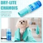 스무스노블티 2팩 수영 샤모아 타월 물 흡수력 빠른 드라이 샤미 천 자동차 건조 다이빙 워터 스포츠 비치 샤...