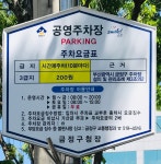 온천천복개도로 노상 공영 주차장