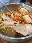 참밀면진국밥 | 전포 돼지국밥 맛집답게 진국이다. 맛보기냉채수육 이건 막걸리 안주로 딱일세 푸짐한 야채 부드러운 수육 듬뿍~ #전포밀면 #전포동밀면...