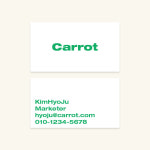 독특한 프리랜서 크리에이터 스타트업 명함 소량 주문제작 Carrot NC05 : 페이퍼레코드