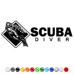스쿠바스티커 SCB011 SCUBA DIVER 스쿠버다이빙로고 데칼스티커 스킨스쿠버 스노클 : 캠프싸인