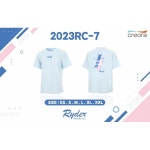 라이더 RYDER 2023RC-7 스카이 남여공용 라운드 반팔티셔츠 배드민턴복 탁구 스쿼시 스포츠용품 : 스포츠팩토