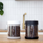 체리스타 락인 자동 진공 커피 원두 보관 밀폐 용기 보관통 캐니스터 600ml : 체리스타