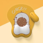 스포트라이트 캐릭터 손목보호 마우스패드+키보드패드 2in1 세트 병아리 Chicken : 프라이스뷰