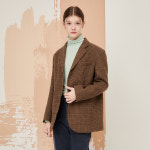 (JJ지고트) 브이넥 칼라 울 체크 재킷 GNBP0JKT11 : JJ JIGOTT