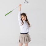 Kids / Junior golf 긴팔 카라 티셔츠 화이트 - 봄,초여름,가을 : 주식회사 엠케이홀딩스컴퍼니