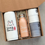 드링크스텐보틀 + 세면타올 + 송월주방타올2p 돌잔치 답례품 (40개이상 단가) : 땡스샵답례품