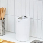 튤리 가정용 주방 밀폐 진공 음식물쓰레기통 3L 화이트 지름 145mm x... 1개 one option : 슈비샵