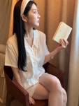 심플 프린지 섹시홈웨어 화이트잠옷 투피스 슈트 : 쥬디엘