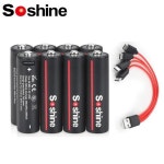 SOSHINE 코리아 | Soshine 연기 감지기 게임기 카메라용 USB 케이블 포함 AA 충전식 배터리 1.5V USB 3500mWh : 월드셀렉커머스