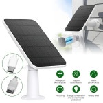 Eufy Eufycam 22 Pro2C2C ProE 벽걸이용 태양 전지 패널 9.8 피트 전원 케이블 포함 4W : 데일리리바이