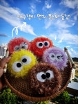 먼지몬스터수세미(2개 색상랜덤) : 즌이네손뜨개