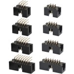IDC JTAG 2.54 DC3 수 핀 PCB 헤더 커넥터 스트레이트 슈라우드 소켓 박스 헤더 피치 2.54mm 23 4 5 6 7 8 26 40P 10 개 : 바이포얼