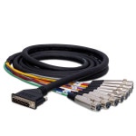 호사 DTF805 밸런스 스네이크 XLR3F와 DB25 3피트 블랙 : 베르36