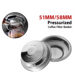 커피용품 가압 커피 이중 벽 필터 바구니 에스프레소 도구 공구 액세서리 51mm 58mm : 테리무역