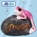 다팜아쿠아 아마존 SH7004 드림 핑크 엎드려 있는 개구리의 꿈 은신처 장식품 (9.5x4x10cm) : 다팜아쿠아