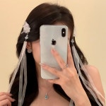 천상화 아트 플라워 | 천상화 나비 롱리본 헤어핀 (2P) : 제이 언니