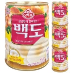 오뚜기 백도 반절 복숭아 2절 통조림 400g 4개 : 또와 상점