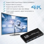 MZX KVM 스위치 4K HDMI 호환 2.0 도킹 스테이션 USB 3.0 허브 스플리터 2 컴퓨터 PC 데스크탑 액세서리 스위처 선택기 : 익스프레스더샵