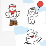 달페이퍼 달봉이 7종 엽서 postcard : 문구는 팬시프레리