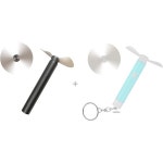 지에스(GS) 영주풍기점 | 아이스터보 손풍기 휴대용 선풍기 GS GLOWSEN (블랙+블루 팩) 소형 배터리 작동 여행 가정 사무실 실외용 지갑 : 오션유닛40